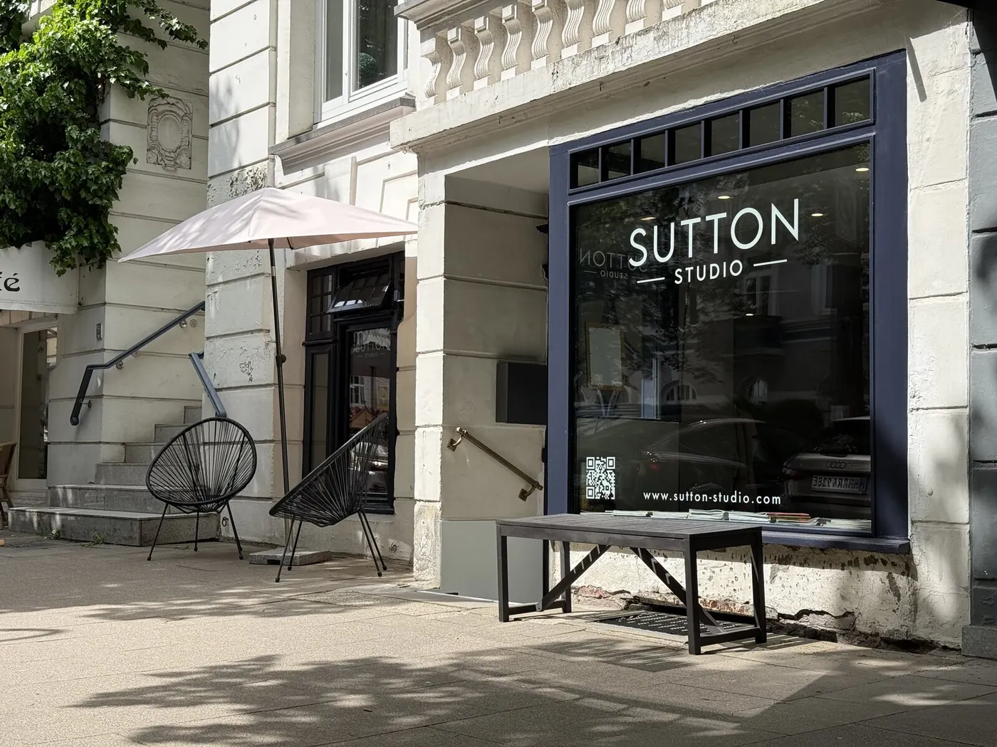 Sutton Studio salon exterior on Hegestraße in Hamburg Eppendorf